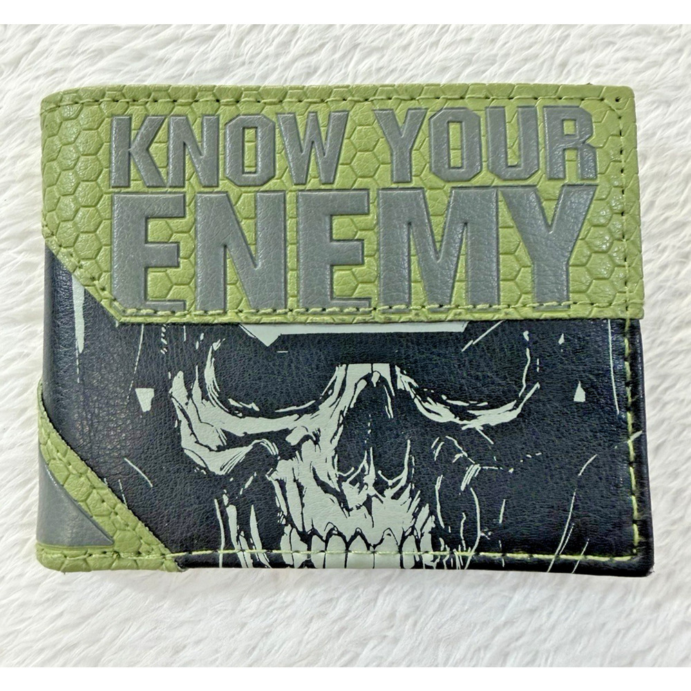 Call of Duty Infinite Warfare Know Your Enemy Wallet Skull Green